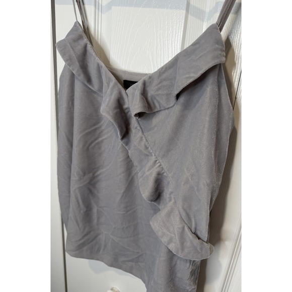 J Crew Womens Dainty Velvet Top‎ Size 8 Ruffle Fairy Coquette NYE Romantic Soft - Picture 3 of 16